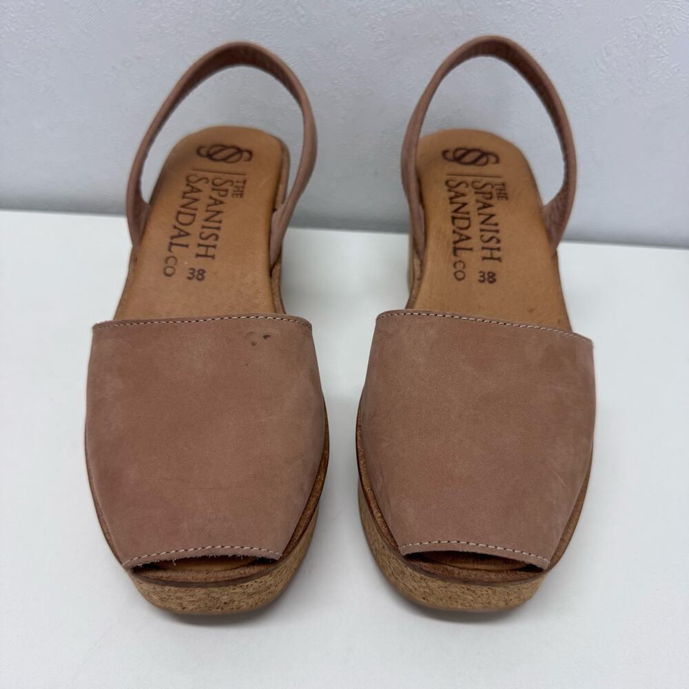 Made in Spain Women's Tan Leather Slingback Sandals
